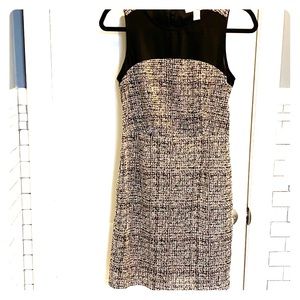 Tweed print shift dress (XS)